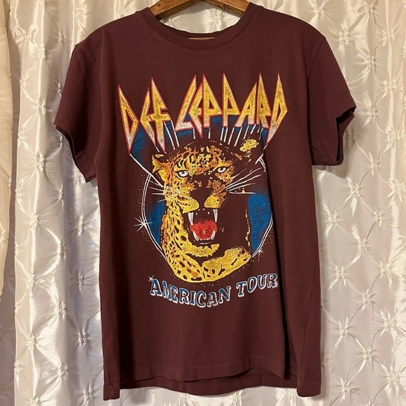 Daydreamer Def Leppard American Tour Band Short Sleeve Tee Shirt 80s Rock - Picture 3 of 15